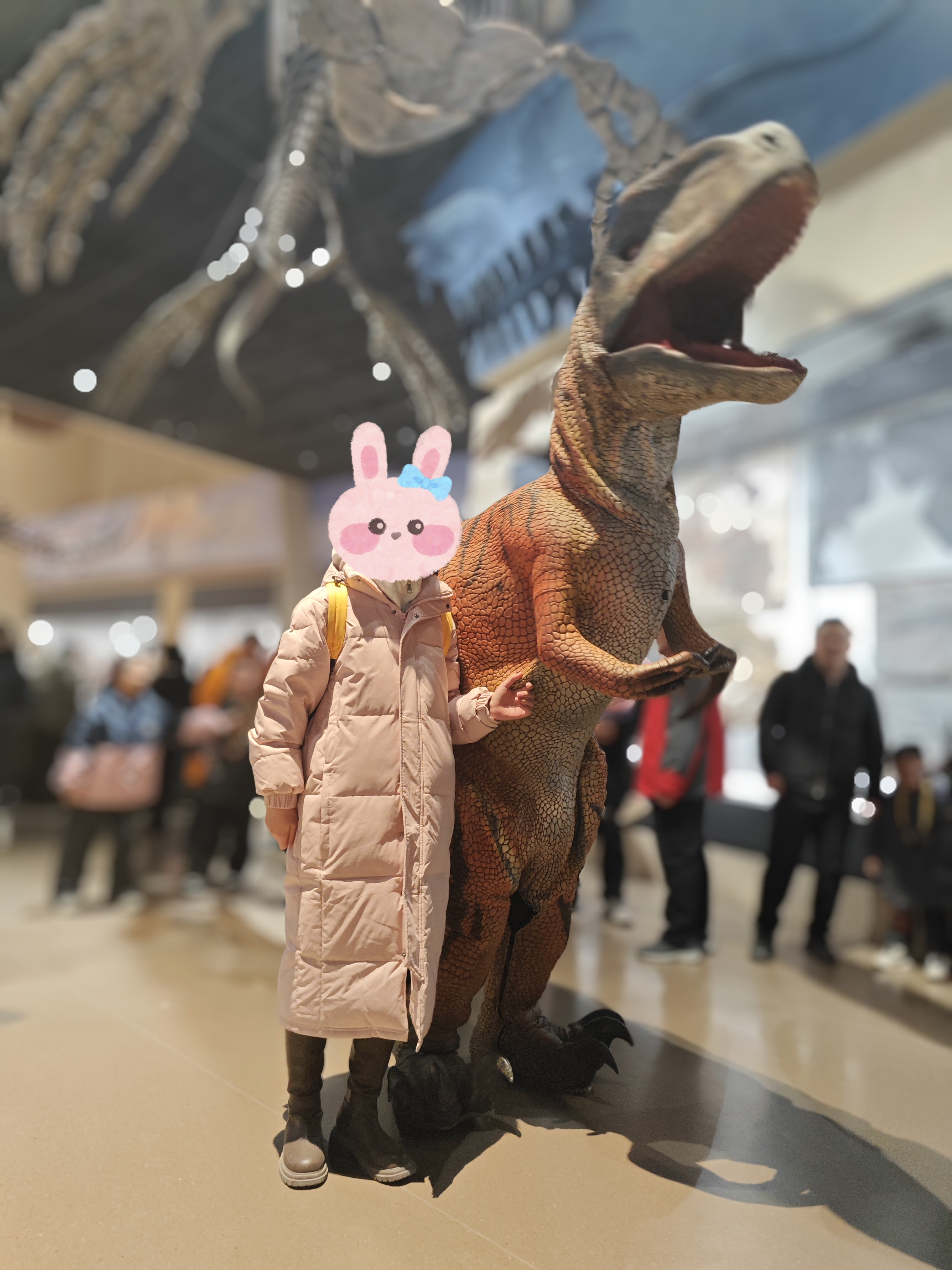 I am not the rabbit🐰, I am (in) a dinosaur.